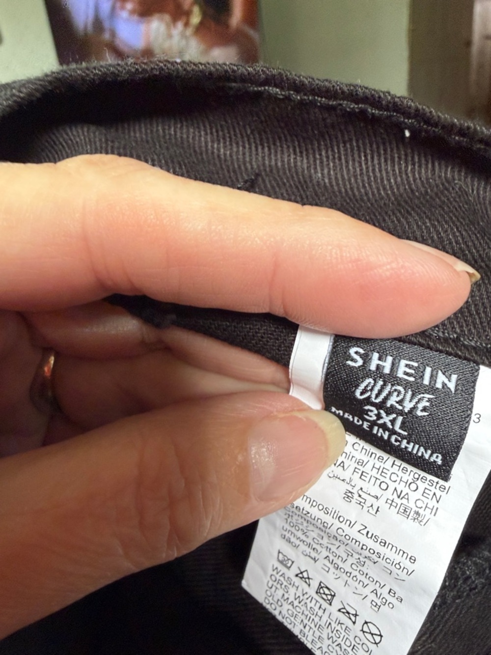 SHEIN Black High-Rise Denim Shorts - Picture 4 of 4